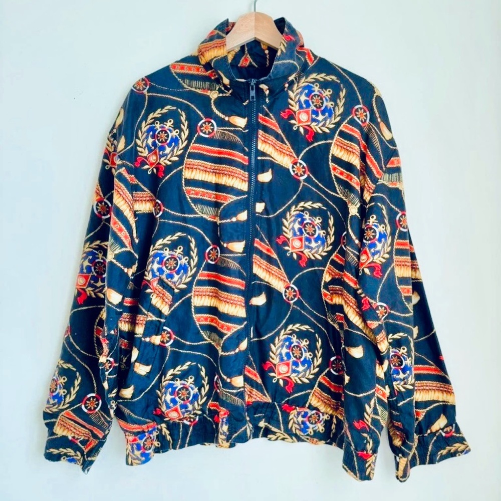Vintage 100% Silk BOGARI Yacht Jacket Size 3XL